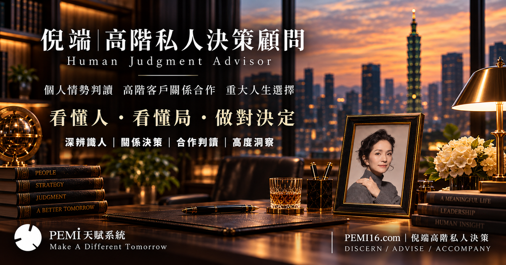 倪端高階私人決策顧問 Human Judgment Advisor｜Private Human Advisory